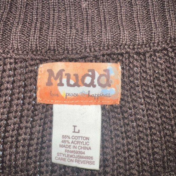 Vintage 1990s/Y2K Woman’s MUDD Espresso Sweater - Picture 2 of 5